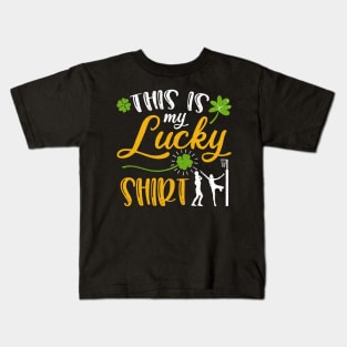 Netball This is My Lucky Shirt St Patrick's Day Kids T-Shirt